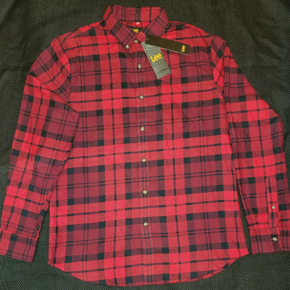 Lee Men's Red Plaid Shirt